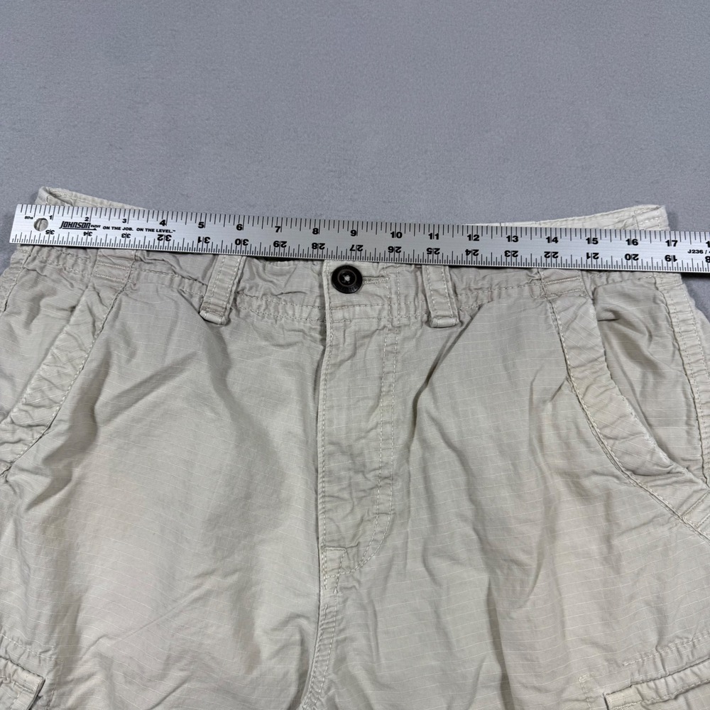 American Eagle Outfitters Mens Tan Ripstop Cargo Shorts Khaki 34W Relaxed Fit - Picture 4 of 10